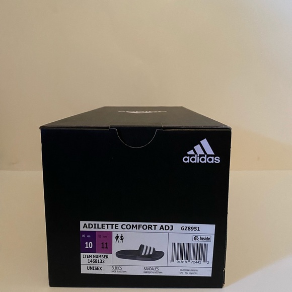 Adidas Adillette Comfort Slides M10/W11 - Picture 3 of 6